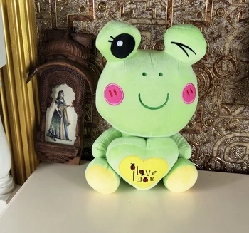 BOLAFYNIA Broasca figurina care deține inima de dragoste Ziua Îndrăgostiților Beetle broasca pernă perne cadou de ziua de nastere pentru copii umplute jucărie de pluș