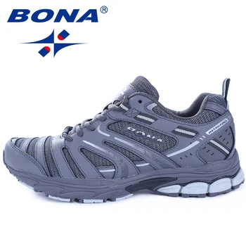 BONA New Sosire Fierbinte Stil Barbati Pantofi de alergat în aer liber de Mers pe jos de Trekking Adidași Confortabil Pantofi sport de Lumină Transport Gratuit