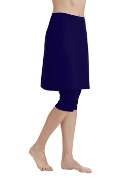 Bonverano(TM) Femei Poliamidă, Spandex Violet Albastru Înot fusta cu jambiere