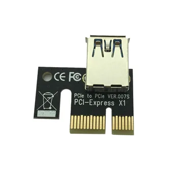Bord negru 60cm PCI-E PCI Express Extender Riser Card 1x la 16x USB 3.0 SATA 4Pin 6pini IDE Molex de Alimentare pentru Minerit Bitcion Miner