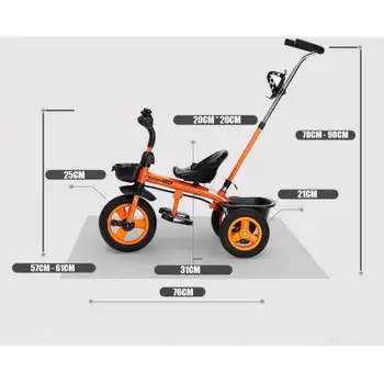 BOSO simplee copil tricicleta cu spate reglabil ghidon, practic copilul bicicleta copil walker cu cadru de otel