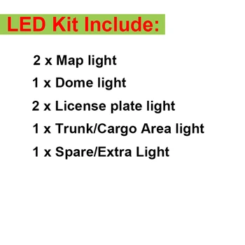 Buildreamen2 Masina 5630 Bec LED Pachet Kit Alb de Interior Dome Harta de Înmatriculare Lumina Portbagaj Pentru Subaru WRX STI 2004-2012