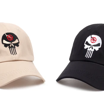 Bumbac Brodate Erou NE Punisher CRANIU Logo Baseball Cap Tactici Snapback Pălării în aer liber Casual Sport Tata Pălărie Înaltă Calitate