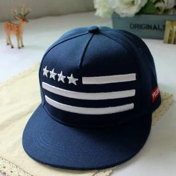 Bărbați Moda Unisex Snapback Cap steaguri Americane Pentagrama Broderie Casual Hip-hop Pălării, Șepci de Baseball Pentru Bărbați, Femei Negru Bleumarin