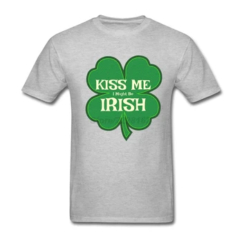 Bărbați Sărută-Mă s-ar Putea Fi Irlandez T-Shirt de Lux de cea Mai buna Calitate Pop T Grunge Irlanda Norocos Frunze Filtru de tricou Marimea L Boy Party Topuri