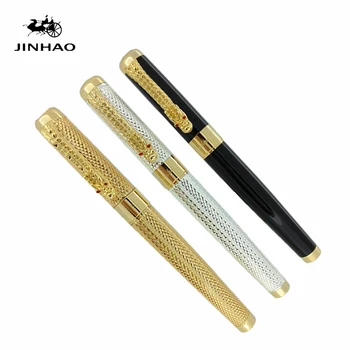 Cadou de lux Set Pix Jinhao 1200 de Înaltă Calitate Dragon Rollerball Pen cu Originalul Caz de Metal Pixuri pentru Cadou de Crăciun