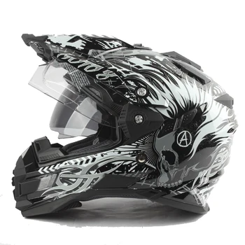 Casca motocicleta marca THH tx27 casca motocross cruce casca moto casca cu dublu visoratv mtb downhill gost metal negru nou
