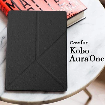 Caz acoperire pentru Kobo Aura Unul 7.8 inch eBook Reader Magnetic PU Caz din Piele + Folie de protectie Ecran + Stylus Pen