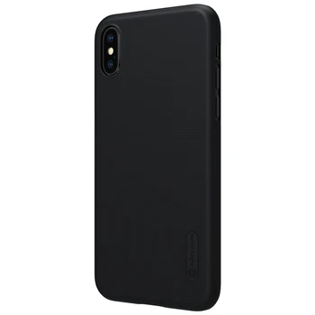 Caz negru Pentru Apple iPhone X Nillkin Frosted Shield Capacul din Spate Pentru Apple iPhone X Caz Bara de protecție Pentru iPhone X Ecran Protector