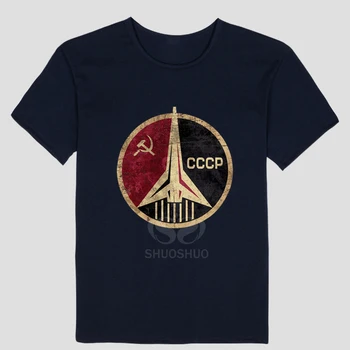 CCCP rus Sovietic URSS Space Race Om tricou Moscova, Rusia Barbati Tricouri din Bumbac Gât O Sonerie Topuri Bărbați mânecă scurtă T-sh