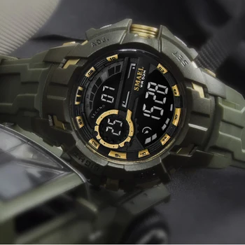 Ceas de Bărbați Impermeabil Șoc Rezista SMAEL Bărbați Ceasuri Relogio Masculino Automată Sport Ceasuri de Alarmă 1610 Digital Ceas Barbati Sport