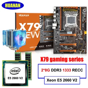 Cel mai bun vânzător de Brand HUANAN deluxe X79 gaming placa de baza Xeon E5 2660 V2 cu cooler CPU RAM 16G(2*8G) DDR3 RECC bine testate