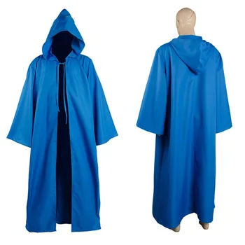 Cele mai noi Cosplay Costum Star Wars Jedi, Sith tunica/Capișon Costum Alb Winered Albastru Verde Mantie Roba Cape Hanorac pentru Adulți