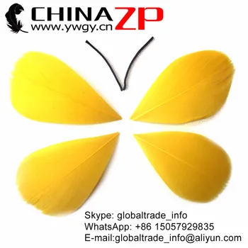CHINAZP 100buc/Mărimea lotului 3~7cm Eco-friendly Vopsit Aur de Calitate de Top de Gâscă Împodobite cu Pene Meserii