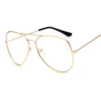 Clasic Ochelari Cadru Femei Barbati Design de Brand de Moda Pilot Simplu Oglindă de Epocă Miop cu Ochelari Unisex Oculos de grau