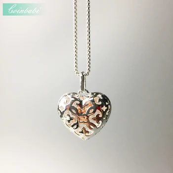 Colier Inima Medalion de Link-ul Lanț Sufletul Romantic Cadou Pentru Femei, Thomas Stil Glam TS 925 Sterling Silver Moda Bijuterii