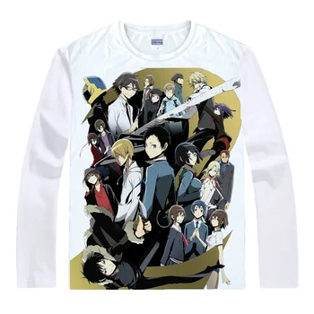 Coolprint Anime Cămașă de DOLARI DuRaRaRa DRRR T-Shirt cu Maneci Lungi Izaya Orihara Ryugamine Mikado Cosplay Motivs Hentai Tricouri
