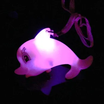 Copiii LED-uri luminează Intermitent Intermitent Delfin Colier cu Pandantive Copii Strălucire Coliere Petrecere de Craciun Cadou