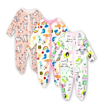 Copil Nou-Născut Haine De Fata 2018 Copilul Romper Mâneci Lungi Din Bumbac Confortabil Pijamale Pentru Copii Desene Animate Imprimate