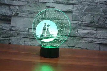 Cotofana Pod 3D LED Lumina de Noapte de Masă Lămpi de Birou, Iluzie Optică 3D Vizuale Lampă 7 Culori Atinge Masă Lampă de Birou pentru Vacanță
