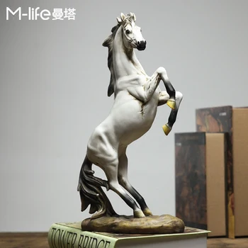 Creative rășină cal figurine decor acasă meserii obiecte de decor vintage cal statuie ornament rășină figurine de animale