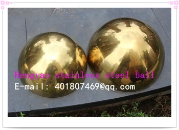 Cu diametrul de 250 mm, oțel inoxidabil 201 aur emisfere, emisfera gol, distanța liniară între podoabă,placare titan