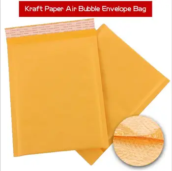 Culoare galben Hârtie Kraft Pungi cu Bule de Aer/ Shockproof Kraft Bubble Plic/ Tampon,Umiditate-dovada,Anti static de Corespondență Saci Husă