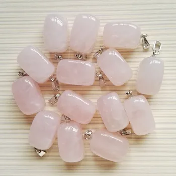 De bună calitate Naturale roz de cristal piatra pandantive formă Neregulată farmece pandantive roz pandantive en-Gros 36buc/lot