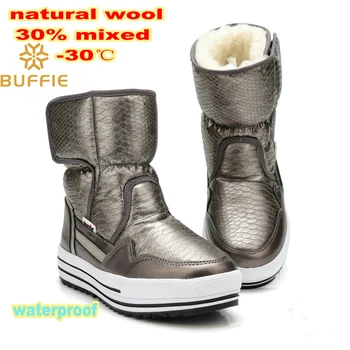 De iarnă pentru femei Cizme pentru Femei includ amestecat lână naturală termică cizme pantofi de damă băieți și fete cizme impermeabile pantofi transport gratuit