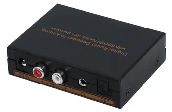 De la Digital la Analog Audio Optic a Comuta Decodorul pe SPDIF/ TOSLINK Optic Audio 3x1 Switcher cu L/F Căști
