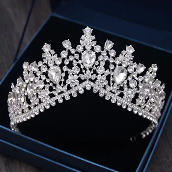 De lux Stras Mireasa Diademe Coroana Baroc Plin de Cristal Diadema pentru Mireasa Benzi de Nunta Bijuterii de Păr Accesorii vestimentare