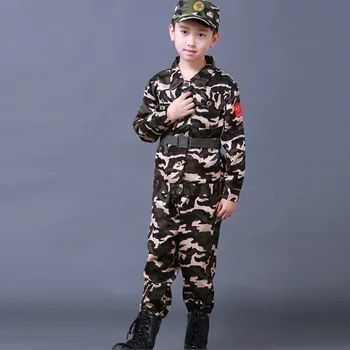 De Vară Pentru Copii Armata Camuflaj Camuflaj Militar Soldat Marin Costum De Uniformă Militară De Performanță Costum De Scena