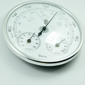 De vânzare fierbinte, montat în Perete, de uz casnic termometru higrometru mare precizie indicator de presiune de aer vreme instrument barometre