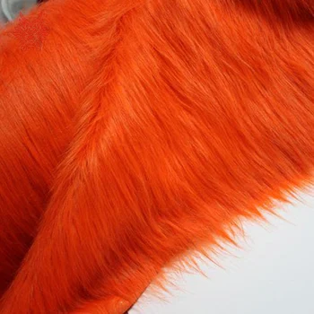 De înaltă calitate de culoare portocaliu închis 9cm pluș tesatura faux blana pentru iarna, haina,vesta,guler de Blana,cape 150*50 cm 1 buc transport gratuit SP2482