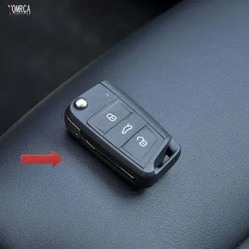 De înaltă calitate din piele cheie de masina coperta din piele de caz pentru public VW GOLF 7 GTI MK7 Tiguan Touran 3 butoane din piele cheie de la distanță masina