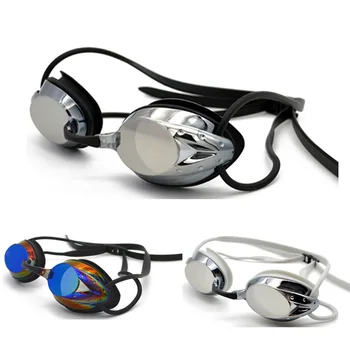 Deepgear Profesionale Bărbați ochelari de înot vedere Larg acoperit de înot ochelari lentile Policarbonat cu Silicon cauciuc cursa ochelari sport
