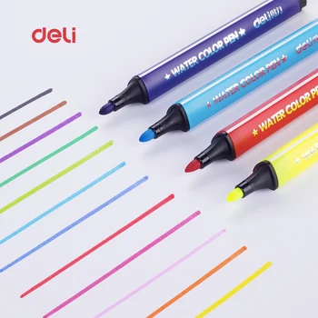 Deli 18 Culori Material Textil Marker Acuarelă De Schiță În Creion Set Pentru Artist Pictura T-Shirt Linie De Rechizite Școlare