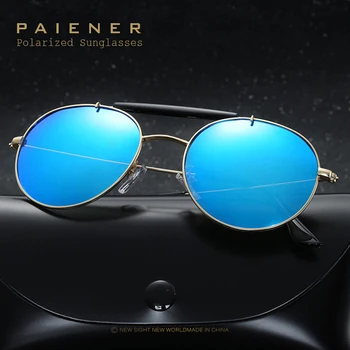 Design de Brand HD Polarizat ochelari de Soare Barbati femei Conducere Ochelari Oglinda Rotund Obiectiv Polaroid oculos de sol Ochelari cu Accesorii