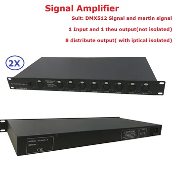 DHL/FedEx de Transport maritim de Înaltă Calitate 8Channel DMX Splitter DMX512 Lumina Lumini de Scena Amplificator de Semnal Separator de 8 Mod DMX Distribuitor