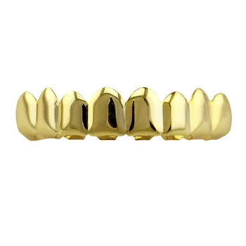 Dintii Grillz capacul de Sus de Jos Hip Hop Unic argint aur culori Gratar Set pentru Gura de bijuterii 7cm*1.2 cm YT0005