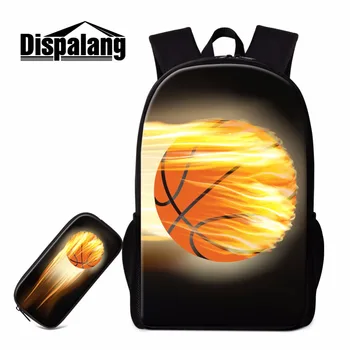 Dispalang fierbinte coș mingea cu rucsacul în spate saci cu penbox multifuncțional caz creion pentru elevii elementare școală umeri geanta