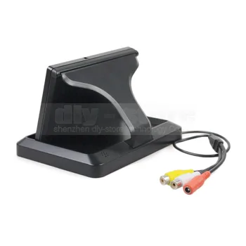 DIYSECUR 5 inch Pliabil TFT LCD Monitor Auto Reverse retrovizoare Monitor Auto pentru Camera DVD VCR