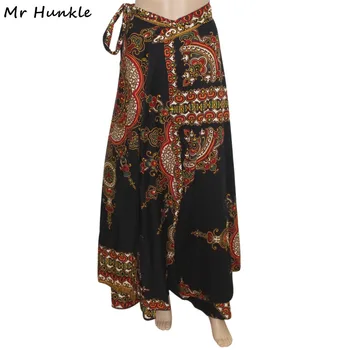 Dl Hunkle Dashiki Fusta de Moda din Africa de Imprimare Fusta Lunga Gratuit Dimensiune Femei din Bumbac African Fusta cu Centura MH0053
