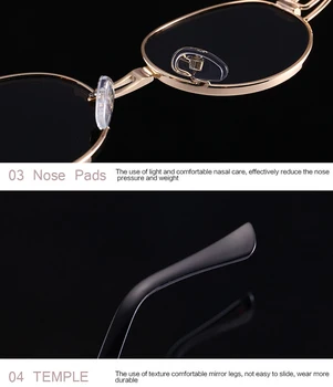 DRESSUUP Steampunk ochelari de Soare Femei Barbati Brand Designer Retro Cadru Oval Culoare Nouă Ochelari de Soare Pentru Femei de sex Masculin