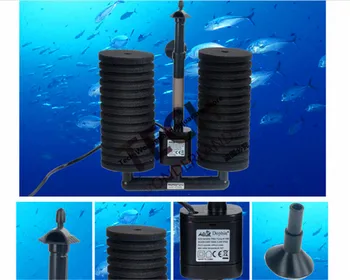 Dublu Cap Burete de Apă Electric Filtru Intern Pentru Acvariu Rezervor de Pește de Apă de Plante Rezervor Pompa de Aer AC220V 3.2 W