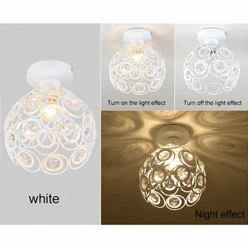 E27 alb Creative cristal minimalist, lumina plafon Simplu lampă de tavan dormitor alee Simplu europene fier lampă lampă de Cristal
