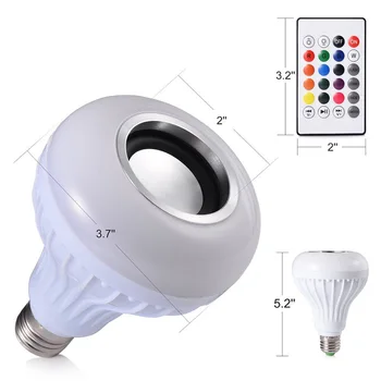E27 Inteligent RGB RGBW fără Fir Bluetooth Boxe LED Lampă Bec 85V-265V LED Estompat Muzica de Joc Lampa Cu 24 Taste de Control de la Distanță