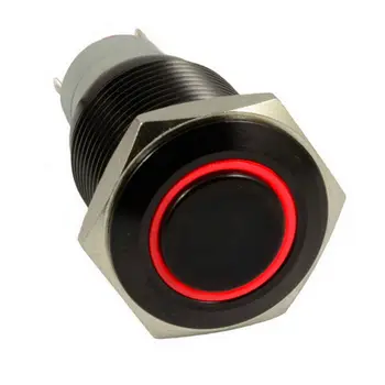 EE suport Auto16mm 12V LED Roșu Negru Coajă de Metal Buton Comuta Cu Priza Auto Styling-XY01