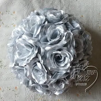 EMS Transport Gratuit 8Inch/20cm de Aur de Moda Artificiale de Trandafir Flori de Mătase Saruta Bile Pentru Petrecerea de Nunta Decoratiuni Florale