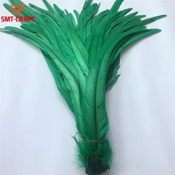 En-gros de 16-18 Inch 40-45CM Iarba verde Cocoș Coque Coada Pene Ieftine Pene Pentru Meserii de nunta Decor pene de Fazan